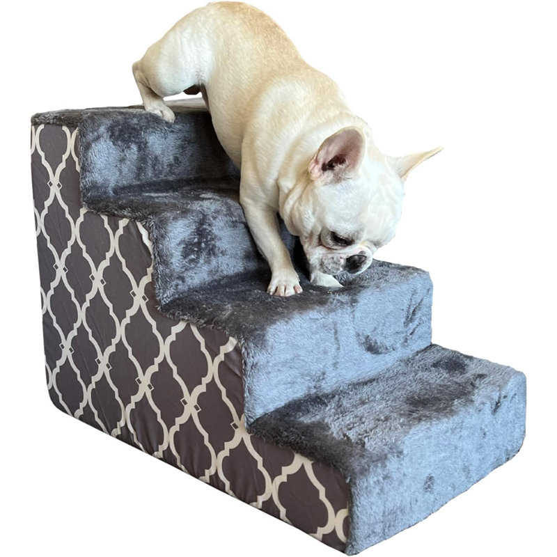 Elleri Stairs, 18" H x 15" W x 24" D, Grey