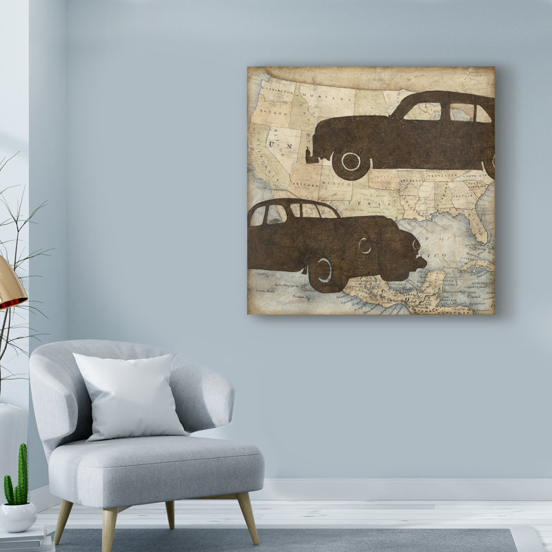 « travel silhouette iv », art sur toile, H 35 po x l 35 po x P 2 po