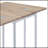 Weathered Oak And Chrome Side Table