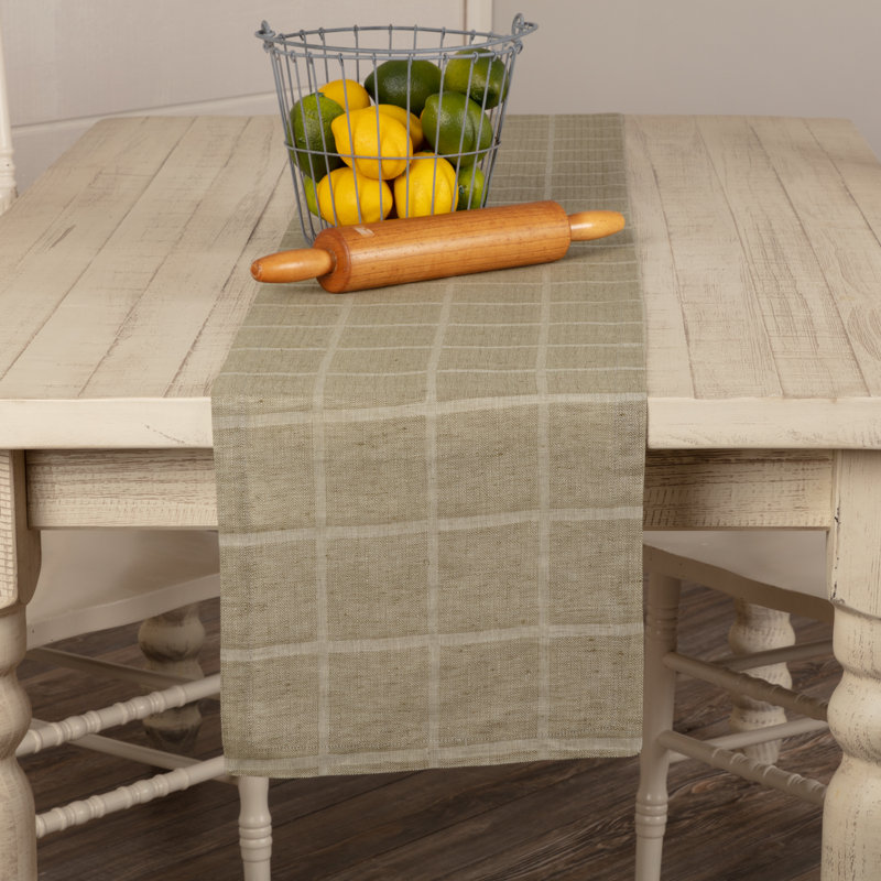 Chemin de table Julie, Olive, L 90 po x l 13 po