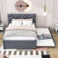 Lit plateforme tapissier avec couchette Elerte-566375428-566375482