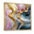 Toile avec cadre flottant or