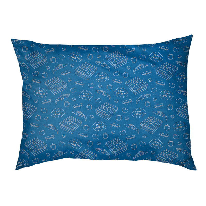 Coussin de conception de lit pour chat arc-en-ciel Campion, l 42,5 po x L 32,5 po, Bleu
