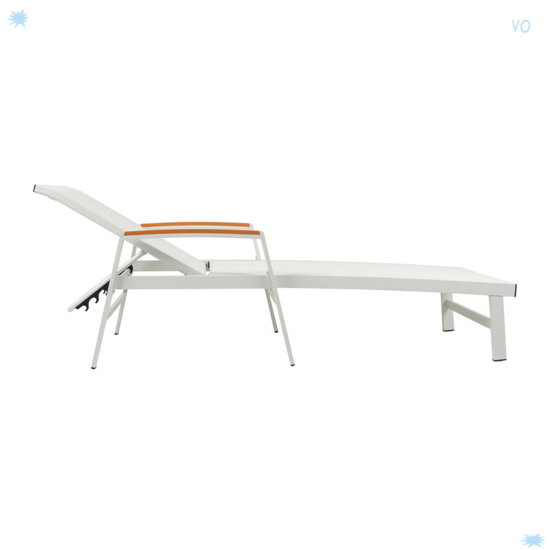 Chaise longue d'extérieur, Gris argenté