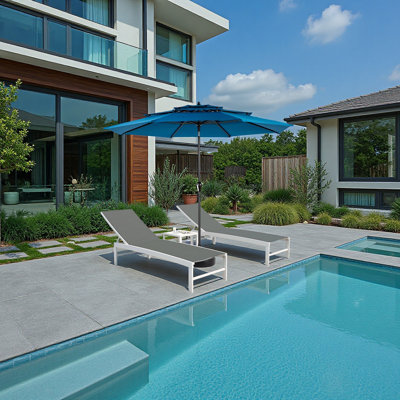 10ft 3 Tier Auto-tilt Sunbrella Umbrella