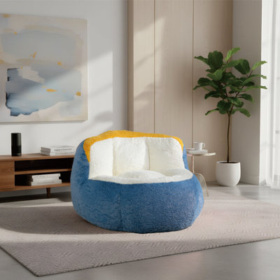 Fauteuil à billes rembourré, fauteuil de plancher moderne avec poignées