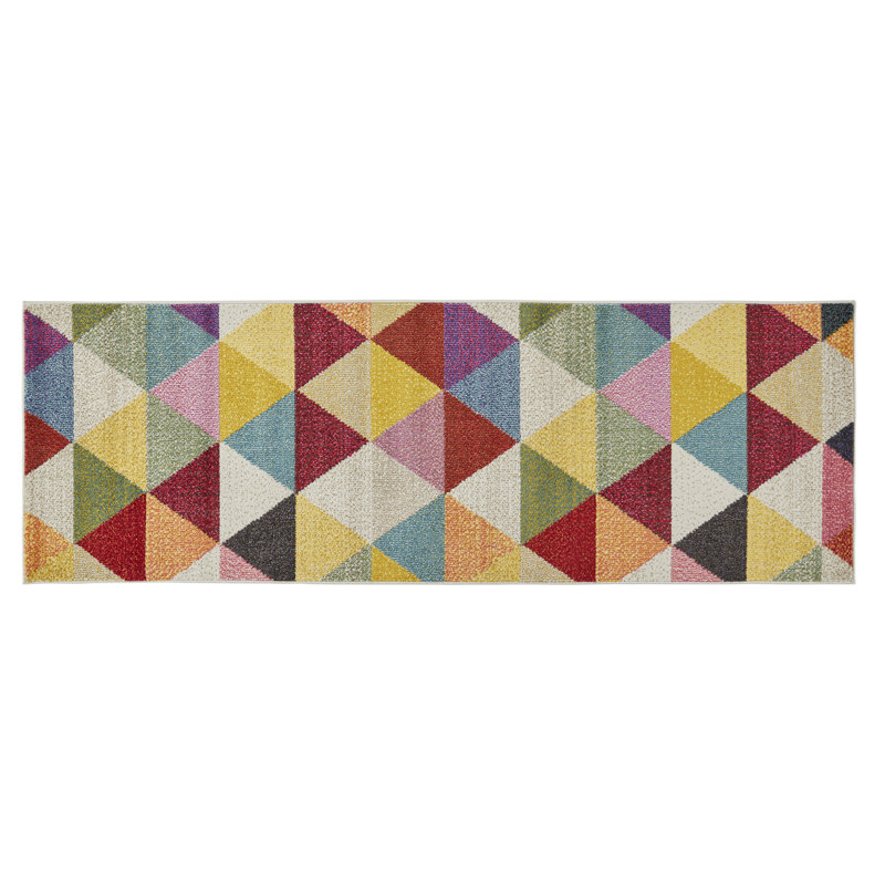 Geometric Area Rug, Runner 80 x 240cm