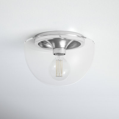 Alexi Single Light Glass Flush Mount