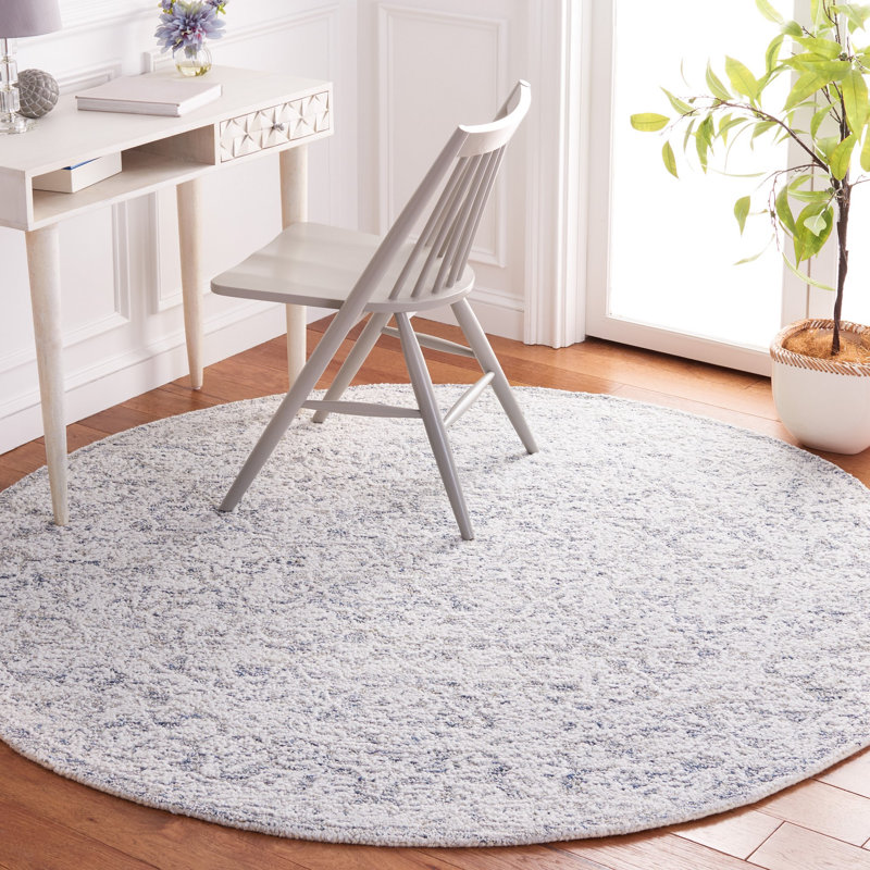 Metro Hand Tufted Performance Floral Rug, Round 6'