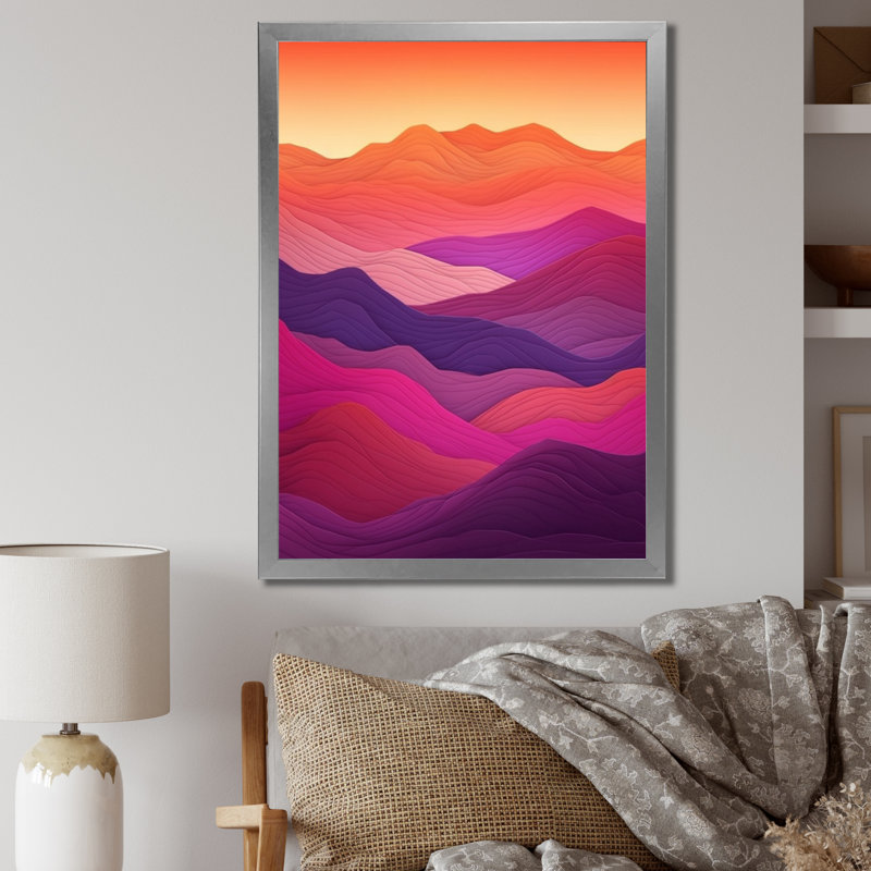 «Majestic Peaks I», reproduction sur toile, H 32 po x l 24 po, Cadre photo blanc