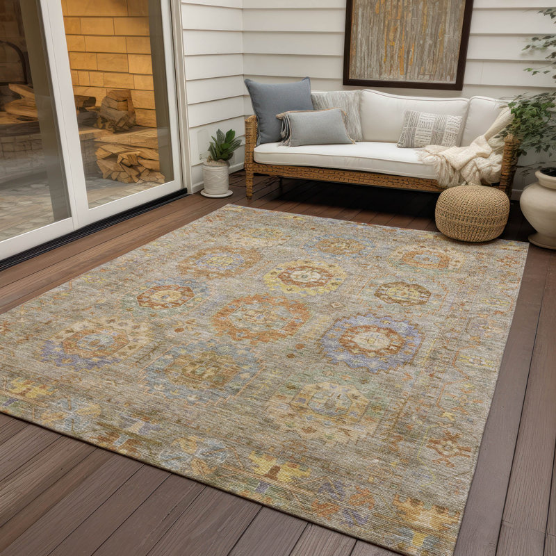 Tapis intérieur / extérieur lavable à la machine Kadyn ACN2227, Rectangle 5 pi x 7 pi 6 po