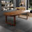 Rectangular solid wood executive desk computer