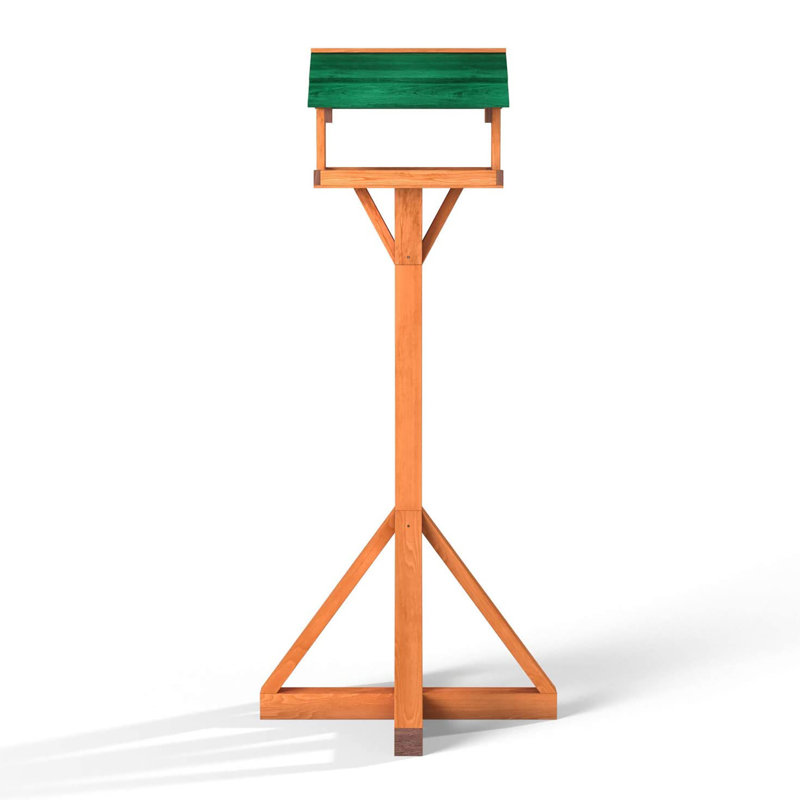 Annais Wood Freestanding Hopper Bird Feeder