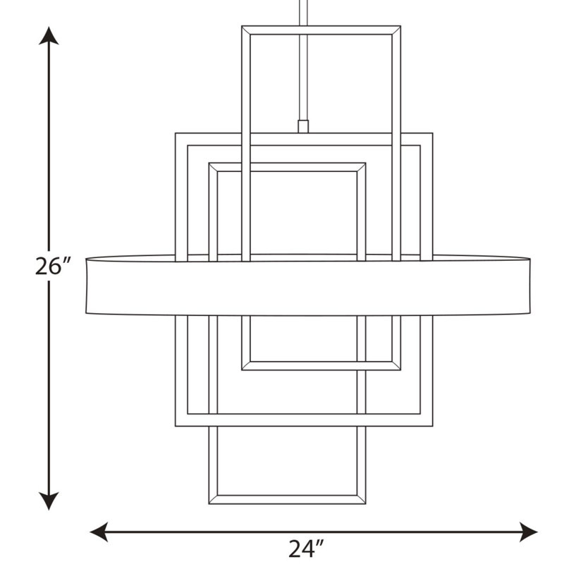 Coralie 6 - Light Dimmable Geometric Chandelier