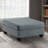 Avaeah Living Room Furniture Cocktail Ottoman Linen Like Fabric 1pc Plush Ottoman Wooden Legs-1217359436