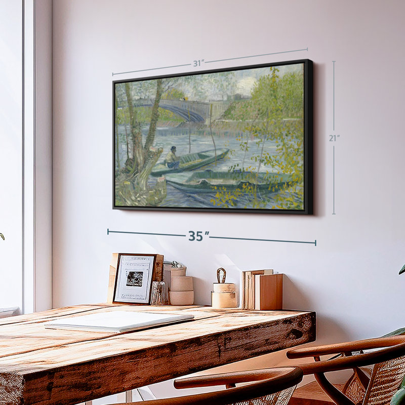 " Fishing In Spring Canvas Print ", 21" H x 31" W