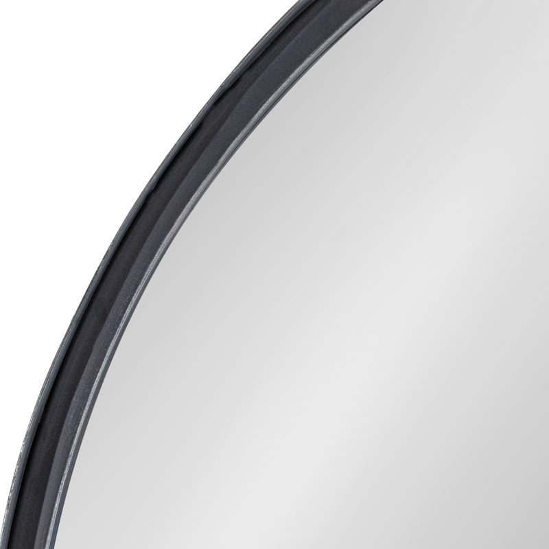 Miroir d'appoint Rhawnhurst, 32 po x 24 po, Noir, Arche / sommet couronné