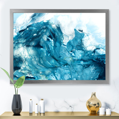" Turquoise Liquid Art " Painting Print