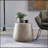 Orion Lightweight Concrete Patio Side Table With Drum Shape And Boho Style, Perfect For Outdoor Relaxation And Durability