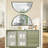 Round Metal Flat Wall Mirror (Set of 2)-102402138-102402140