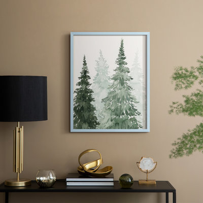Impression encadrée Winter Washed Coppice II - bois massif