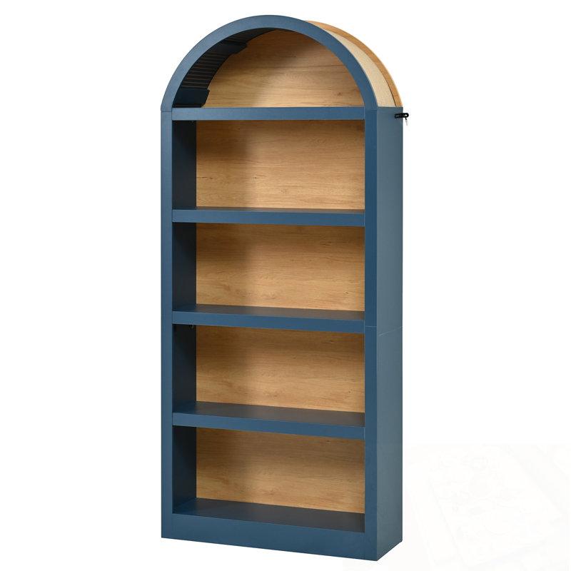Yetta arquée avec tablettes ouvertes, Bleu