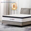 Matelas à ressorts ensachés 12 po - Fermeté moyenne, soutien de la colonne vertébrale et soulagement de la pression, mousse à mémoire de forme gélifiée multi-couches et base antidérapante, isolement de mouvement, compression des vaisseaux-1915275244