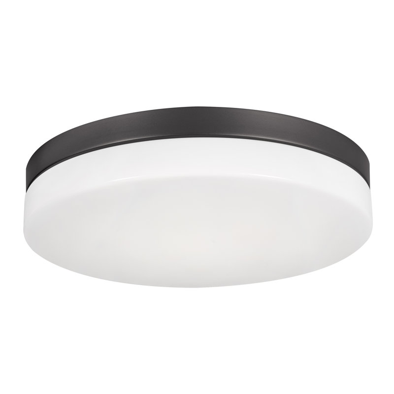 LED Flush Mount, Black, 2.5" H x 11" W x 11" D