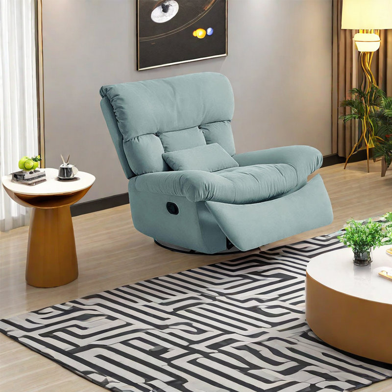 Teaunna Upholstered Recliner, Blue