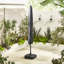 Celalettin 270 cm W X 270 cm D Hexagonal Cantilever Parasol with Crank Lift Counter Weights included-156270020