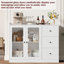 Buffet de cuisine, armoire à café de 43 po avec 3 tiroirs et portes-107239771