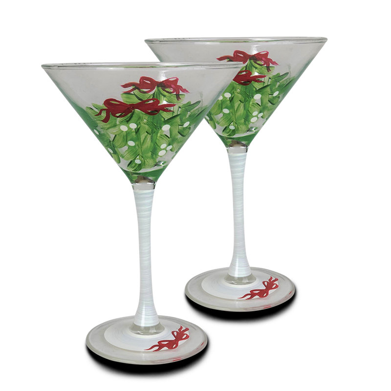 Mistletoe 9 oz. Martini Glass