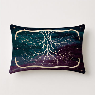 Celestial Bloom Indoor And Outdoor Throw Pillow