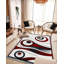 Tapis contemporain moderne abstrait 5X7 pour salon chambre à coucher
