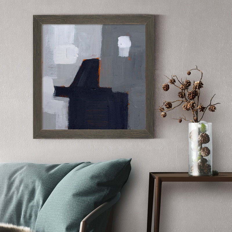 Concrete Wall III, reproduction d’art sur toile encadrée, Encadré gris, H 35,5 po x l 35,5 po x P 1,5 po