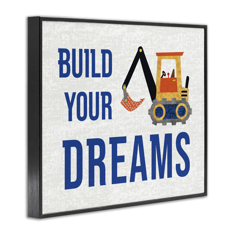 «Build Your Dreams», estampe numérique, conception de Conrad Knutsen, 11" H x 14" W, Giclée encadrée noir minuit
