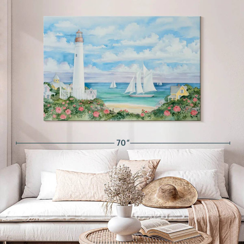 Aletra Ocean View Lighthouse, 34" H x 51" W