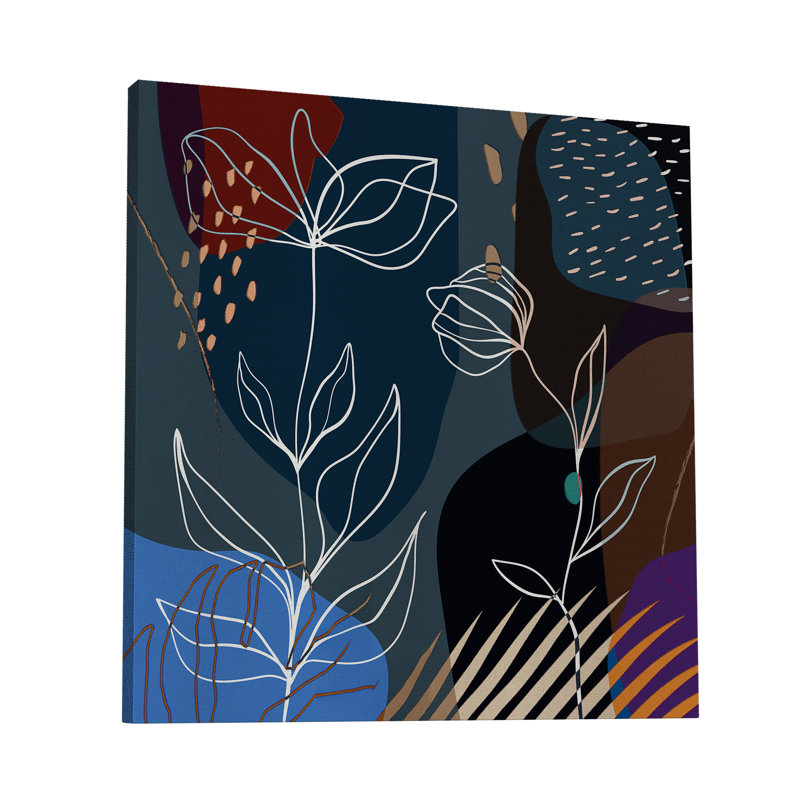 " Boho Flower III ", 36" H x 36" W x 1.5" D