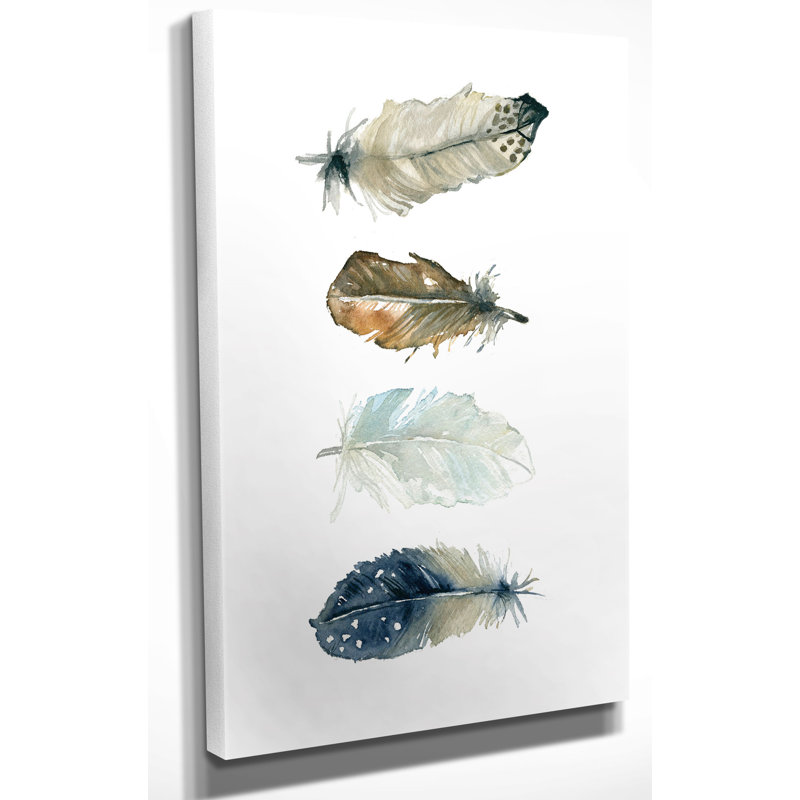 Premium Collection Feather I par Carol Robinson, reproduction d'art sur toile tendue, H 24 po x l 32 po x P 1,5 po