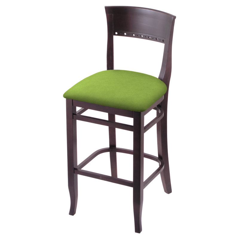 Tabouret de bar 25 po, Cerisier foncé, Vert kiwi Canter