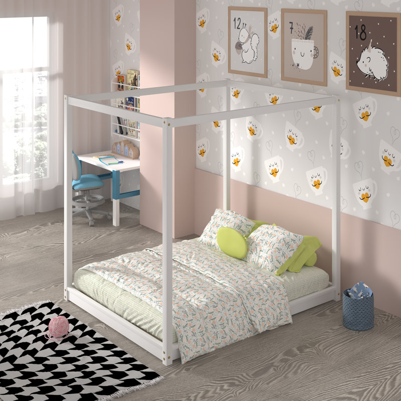Neyla Canopy Bed, Queen, White