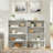 Multifunctional 8 - Layer Cd Bookcase, Adjustable Shelves, Detachable Into Two 4 , High Density , 32 Lbs Net Weight Double Shelf For And Books, Configuration, Height, White 71" Height-122452496