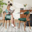 Ensemble de 2 chaises de salle à manger rembourrées modernes en bois avec dossier incurvé pour le confort et le style dans n'importe quelle pièce.-1955841269-1955841274
