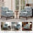 Traditional Floral Upholstered Armchair with Solid Wood Legs-1867299948-1863075400