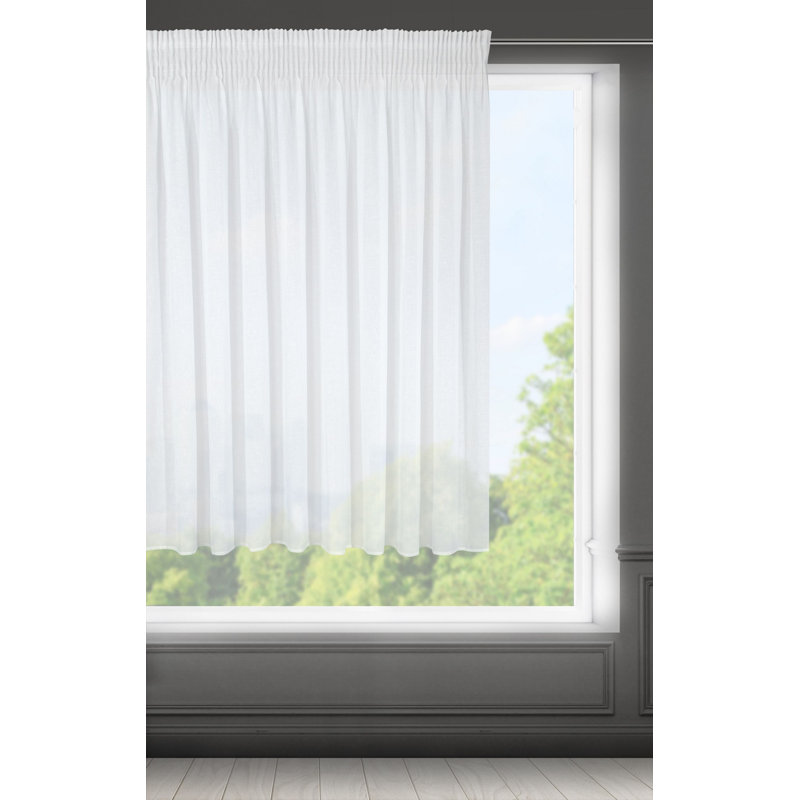 Kadie-May Sheer Curtain Single Panel, 145cm H x 300cm W