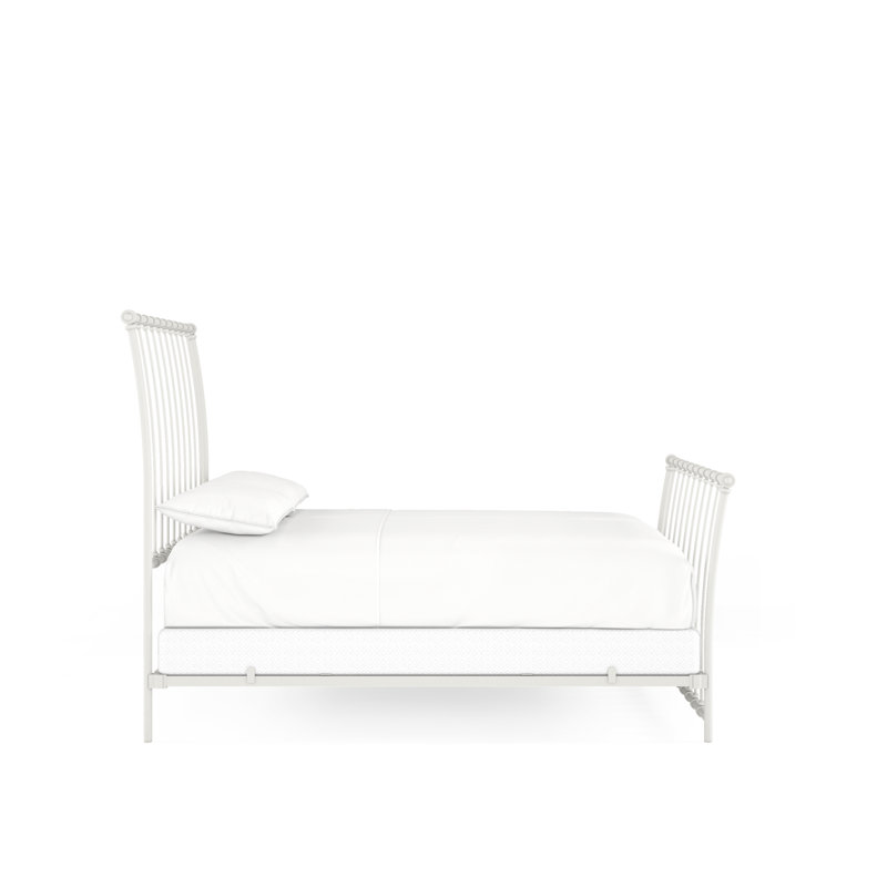142 Altro Bed | Complete Sleigh, Twin, Matte White
