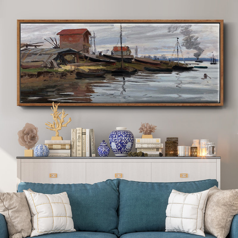 «The seine at petit» - Toile encadrée, H 12 po x l 30 po