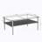 Rectangle Coffee Table with Tempered Glass top and Legs,Modern Table for Living Room-2041462218