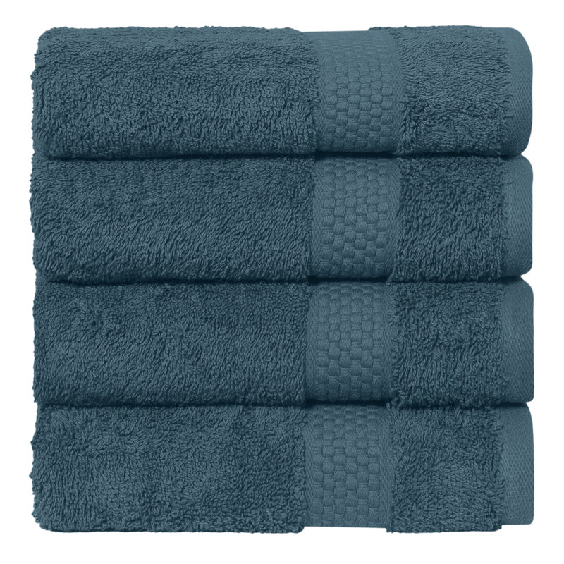 STARLIGHT Turkish Cotton Terrycloth Hand Towels, Blue