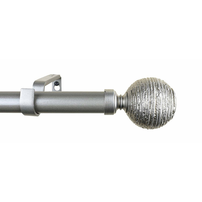 Tringle à rideaux simple réglable Divya, l 84 po x P 120 po, Doré de la Renaissance